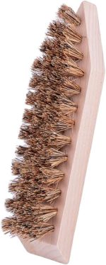 Hardwood Shoe & Boot Cleaning Brush with Stiff Coco Bristles, Removes Tough Dirt & Debris, Easily Cleans Soles (Made in Germany) Brown