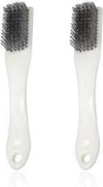 2 Pack Bowling Shoe Brush 2-in-1 Heavy Duty Scrubber for Shoes Sliders Golf Cleats and Boots Outdoor Shoe Cleaning Brushes for Mud and Dirt Durable Stainless Steel Wire Brush Cleaner Kit