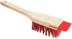 Shoe Cleannig Brush with Scraper for Push Ride-On Plastic Bristles Long Wooden Handle Dirt Remover Brush