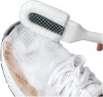 Professional Cleaning Shoe Brush, Multifunctional Long Handle Brush Cleaner, Hangable Soft Bristle Shoes Cleaning Scrubber (White)