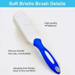 3 Pack Laundry Scrub Brush Shoe Laundry Stain Brush with Long Handle Very Soft Bristle Cleaning Brush for Clothes Shoes Sneaker Protable Laundry Brush for Stains on Clothes - Image 2