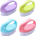 4 Pcs Scrubbing Brushes for Cleaning, Laundry Brush Shoe Brush Household Cleaning Brush Kitchen Bathroom Sink Floor Bathtub Multi-Purpose Cleaning Brush (Red, Purple, Green, Blue)