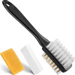 Suede Shoe Cleaner Kit for ,3 Pcs Suede & Nubuck Care Set-2-In-1 Shoe Cleaning Brush,Suede Eraser and Glue Eraser for Sandals,Clogs,Leather Footbeds,Boots,Sneaker,Furniture