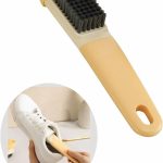 Ergonomic Clothes Soft Bristle Laundry Brush, Milk Yellow, Material, Hanging Design, Portable Hand-Held Cleaning Tool with Comfortable Grip for Garments, Shoes, Household (Yellow, S)