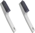 2 Pack Soft Bristle Shoe Brush, Sneaker Laundry Stain Cleaning Brushes with Ergonomics Grip, White