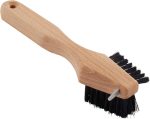 Shoe Sole Brush - Wild Boar Bristle, Oiled Beechwood and Stainless Steel Design, 3 Ways to Clean, Made in Germany - Stiff Bristle Boot Brush - Image 2