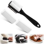 2-in-1 Suede Brush, Shoes Cleaning Brush Kit & 2 Polish Eraser with Soft Bristle for Suede and Nubuck Leather Boot