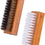 Suede & Nubuck Brush Set. Brass & Nylon Brushes for Suede Shoes, Easily Remove Dirt & Debris, Compact Two Pack Set (Made in Germany)