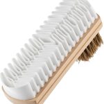 2 in 1 Suede Brush, Suede Shoe Brush, Wooden Handle Shoes Brushes with Brown Horsehair for Suedes & Nubuck Shoe Bag Jacket Boots Cleaning