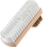 2 in 1 Suede Brush, Suede Shoe Brush, Wooden Handle Shoes Brushes with Brown Horsehair for Suedes & Nubuck Shoe Bag Jacket Boots Cleaning