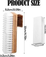 Suede Shoe Brush and Eraser Kit, 2-in-1 Suede Cleaning Brush with 2 Erasers Practical Shoes Cleaning Tools for Nubuck Boots Bags Sofa Purses - Image 2