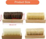 4 Pcs Wooden Handheld Shoe Cleaner Brush Set - Nano Silk, Silk, Natural Horsehair, Pig Bristle - For Sneakers, Leather Boots, Canvas Shoes - Image 2