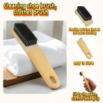 Ergonomic Clothes Soft Bristle Laundry Brush, Milk Yellow, Material, Hanging Design, Portable Hand-Held Cleaning Tool with Comfortable Grip for Garments, Shoes, Household (Yellow, S) - Image 2