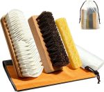 4Pcs Suede Brush and Eraser Set for Shoe Cleaning | Nubuck Boot & Suede Jacket Care Kit
