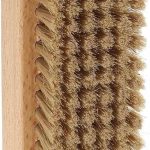 Shoe Cleaning Brush 6"x2" Beech Wood Pig Bristle Boot Polish Brushes for Leather Shoes Boots Cloth Cleaner, Gray Brown Wood
