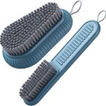 Cleaning Brush Soft Bristle Brush Laundry Scrub Brush Clothes Underwear Shoes Scrubbing Brush, Easy to Grip Household Cleaning Brushes Tool for Countertops Bathtubs (Blue)