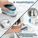 Ergonomic Shoe & Clothing Brush Set (2-Piece) - Heavy Duty Stain Remover with Non-Slip Grip, Hanging Hole for Storage | Bathroom Tile Grout Scrubber, Kitchen Cleaner, Carpet Spotter - Image 2
