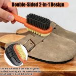3PCS Suede Shoe Cleaner Kit, 2-in-1 Suede Brush and Eraser Set with Long Handle, Rubber Shoe Brush for Suede & Nubuck, Professional Boot Cleaning Brush for Shoes, Sandals and Clogs - Image 2