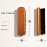 European Quality Shoe Brush: Wooden Handcrafted, Shoe Cleaning Brush with Nylon Fiber Bristle and Molded Wood Handle, Imported Shoe Brushes for Cleaning - 7x1 3/4x1 3/4 Inches Size - Image 2