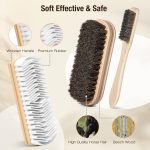 3Pcs Shoe Brush, 2026 Version Suede Eraser, Premium Shoe Polish Brush, Long-Lasting Shoe Cleaning Brush, Horsehair Shoe Brush Shine Kit for Cleaning and Polishing (3PCS) - Image 2